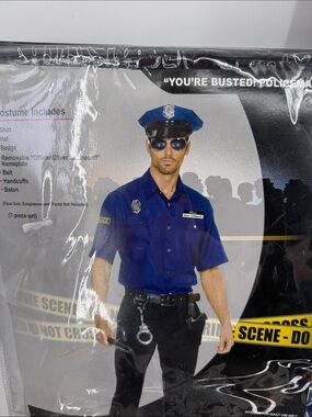 Men's Police Officer Costume & Accessories size Medium